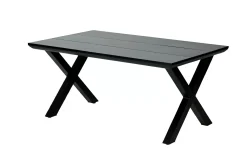 CASA Formax Mesa De Jardín Con Patas En X Negro| Mesas De Jardín