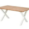 CASA Formax Mesa De Jardín Con Patas En X Natural/Blanco| Mesas De Jardín