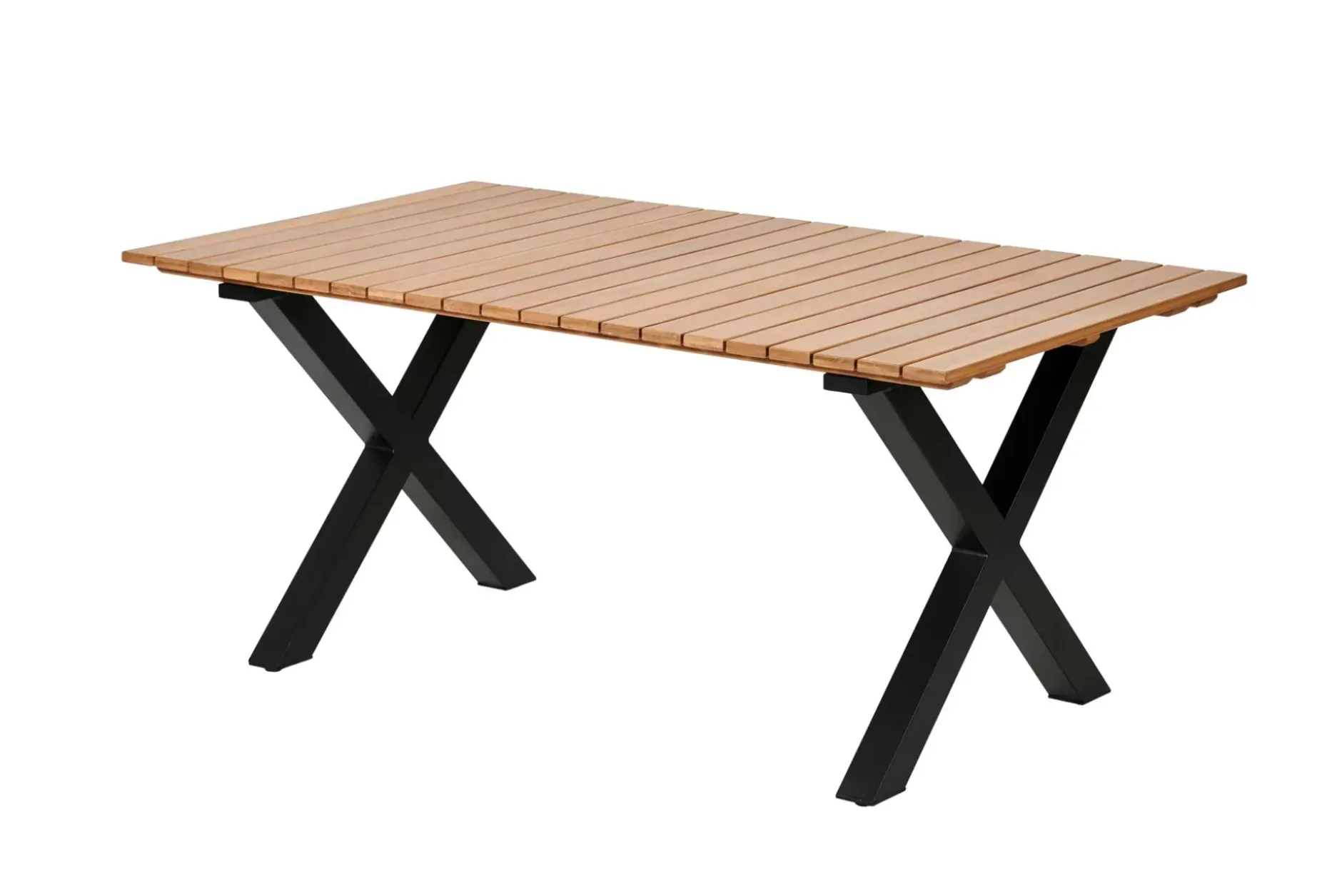 CASA Formax Mesa De Jardín Con Patas En X Natural/Negro| Mesas De Jardín