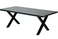 CASA Formax Mesa De Jardín Con Patas En X Negro| Mesas De Jardín