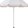 CASA Franja Parasol Sin Pie De Sombrilla Blanco| Parasoles