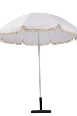 CASA Franja Parasol Sin Pie De Sombrilla Blanco| Parasoles