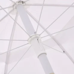 CASA Franja Parasol Sin Pie De Sombrilla Blanco| Parasoles