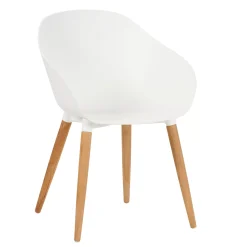 CASA Fray Sillas De Comedor Blanco/Natural| Sillas De Jardín