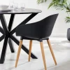 CASA Fray Sillas De Comedor Negro/Natural| Sillas De Jardín