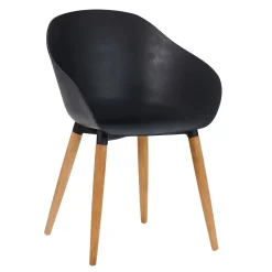 CASA Fray Sillas De Comedor Negro/Natural| Sillas De Jardín