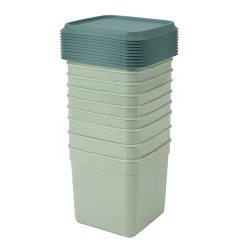 CASA Freezer Cajas Congeladoras Juego De 10 Menta, Verde Oscuro| Taperes