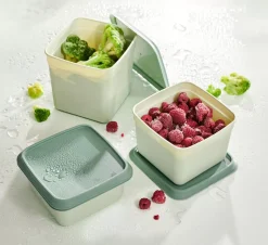 CASA Freezer Cajas Congeladoras Juego De 10 Menta, Verde Oscuro| Taperes