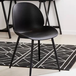 CASA Freya Silla De Comedor Negro| Sillas De Comedor