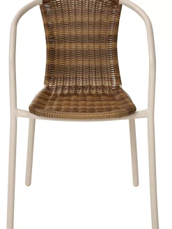 CASA Gerona Silla Apilable Arena + Natural| Sillas De Jardín