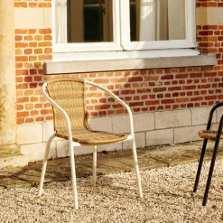 CASA Gerona Silla Apilable Arena + Natural| Sillas De Jardín