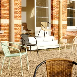 CASA Gerona Silla Apilable Arena + Natural| Sillas De Jardín
