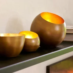 CASA Gimini Soporte Para Vela Pequena Cobrizo| Soprortes Para Velitas