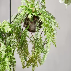 CASA Greenery Macetero Colgante Con Helecho Verde| Plantas Artificiales