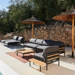 CASA Hanna Lounge Banco Negro| Conjuntos Lounge