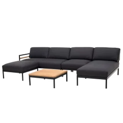 CASA Hanna Tumbona Lounge Negro| Conjuntos Lounge