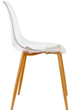CASA Ice Silla De Comedor Transparente, Natural| Sillas De Comedor