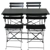 CASA Imperial Conjunto Bistro Rectangular Negro| Conjuntos Bistro