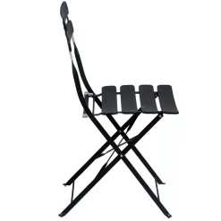 CASA Imperial Silla Plegable Negro| Sillas De Jardín