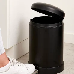 CASA Industria Cubo Con Pedal 5L Negro| Papeleras