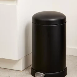 CASA Industria Cubo De Pedal 12 L Negro| Cubos De Basura