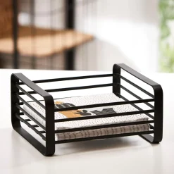 CASA Industria Servilletero Negro| Accesorios De Cocina