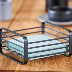 CASA Industria Servilletero Negro| Accesorios De Cocina