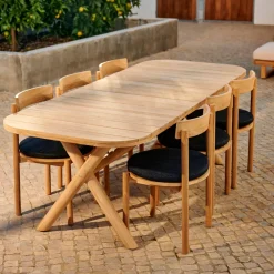 CASA Jules Conjunto De Jardín Con Cojines Negro| Conjuntos De Jardín