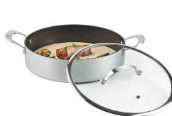 CASA Kastrol Olla Con Tapa Plateado| Sartenes