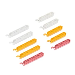 CASA Klipper Clips De Cierre Juego De 10 Mezcla De Colores Gris, Amarillo Oscuro, Terracota| Accesorios De Cocina