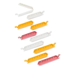 CASA Klipper Clips De Cierre Juego De 10 Mezcla De Colores Gris, Amarillo Oscuro, Terracota| Accesorios De Cocina