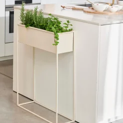 CASA Largo Macetero Crema| Soportes Para Plantas