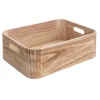 CASA Ligno Cajita Natural| Cajas De Almacenamiento