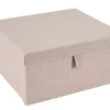 CASA Linolux Caja De Almacenaje Con Tapa Beis| Cajas De Almacenamiento