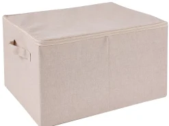 CASA Linolux Caja De Almacenaje/ Cierre Cremall. Beis| Cajas De Almacenamiento