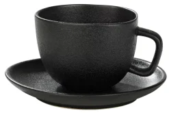 CASA Magma Taza Y Plato Negro| Tazas
