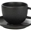 CASA Magma Taza Y Plato Tacita Negro| Tazas