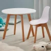 CASA Mathias Silla Para Ninos Blanco, Natural| Muebles Para Niños