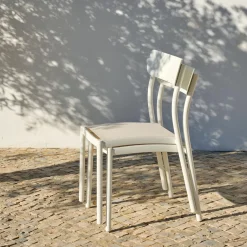CASA Mavas Silla Apilable Blanco| Sillas De Jardín