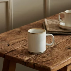 CASA Mineral Marble Taza Con Asa Blanco| Tacitas