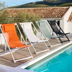 CASA Monterey Silla Plegable Blanco| Hamacas De Playa