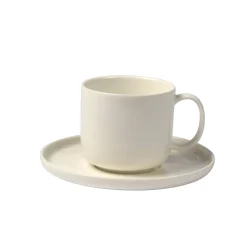 CASA Moon Taza Y Plato Blanco| Tazas