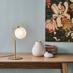 CASA Muno Lampara De Mesa Dorado| Lamparas De Mesa