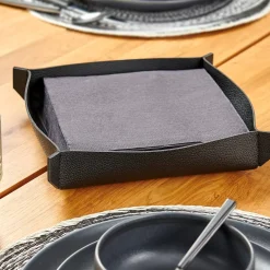 CASA Nappa Servilletero Negro| Soportes De Servilletas