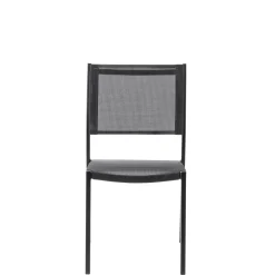 CASA Nathan Silla Apilable Negro| Sillas De Jardín