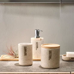 CASA New Resin Dispensador De Jabon Natural| Accesorios De Tocador