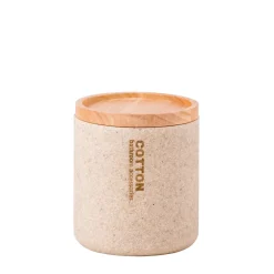 CASA New Resin Soporte De Algodones Natural| Accesorios De Tocador
