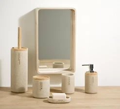 CASA New Resin Vaso Natural| Accesorios De Tocador