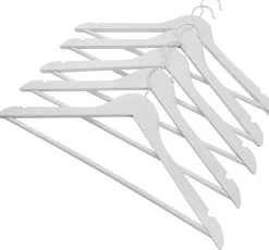 CASA New Wood Perchas Juego De 5 Blanco| Perchas