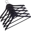 CASA New Wood Perchas Juego De 5 Negro| Perchas